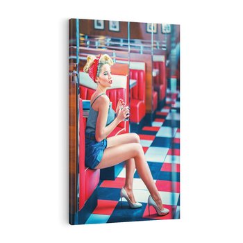 Obraz na płótnie 50x70 - Stylowa Elegancja - retro, pinup