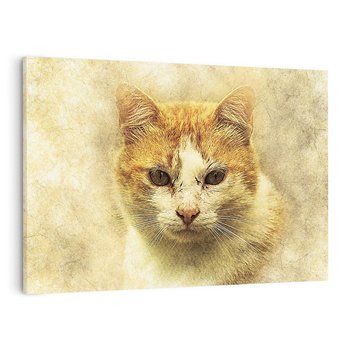 Obraz na płótnie 100x70 - Kot w abstrakcyjnym świecie - kot, sztuka