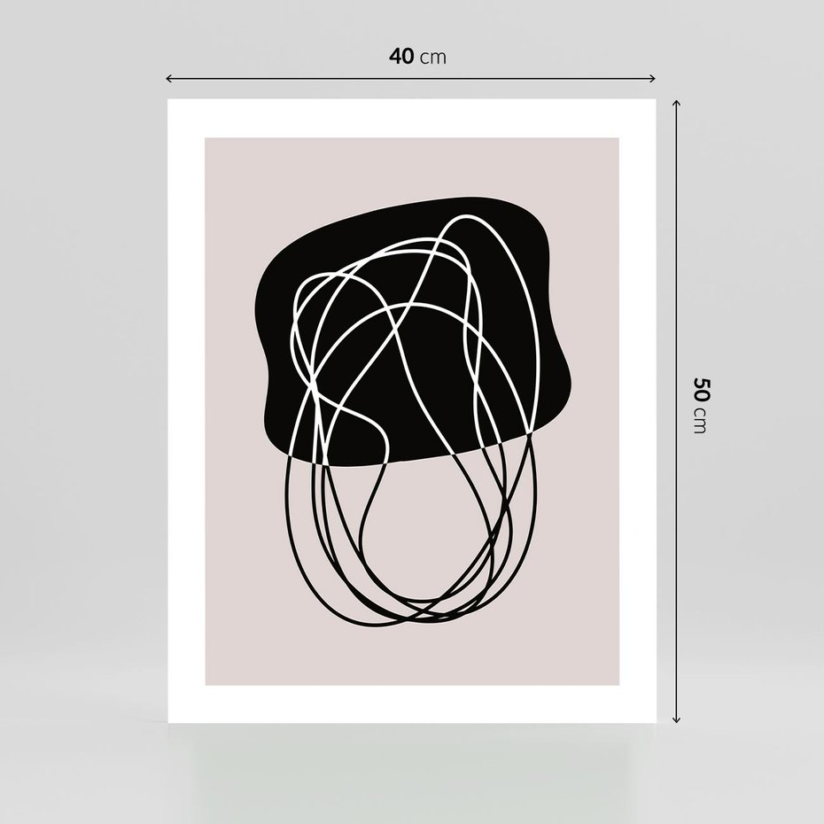 Plakat bez ramy 40x50 - Abstrakcyjne Harmonie - abstrakcyjne szkicowane linie, minimalizm