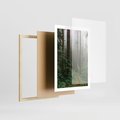 Plakat w ramie 50x70 - Mgliste Marzenia - artystyczna fotografia, las - rama drewno