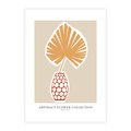 Plakat bez ramy 30x40 - Kwiatowa Kreatywność - tropikalny liść w wazonie, typografia