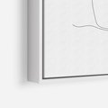 Obraz w ramie 50x50 - Rozkwitające Echa - szkic, minimalizm - rama biała