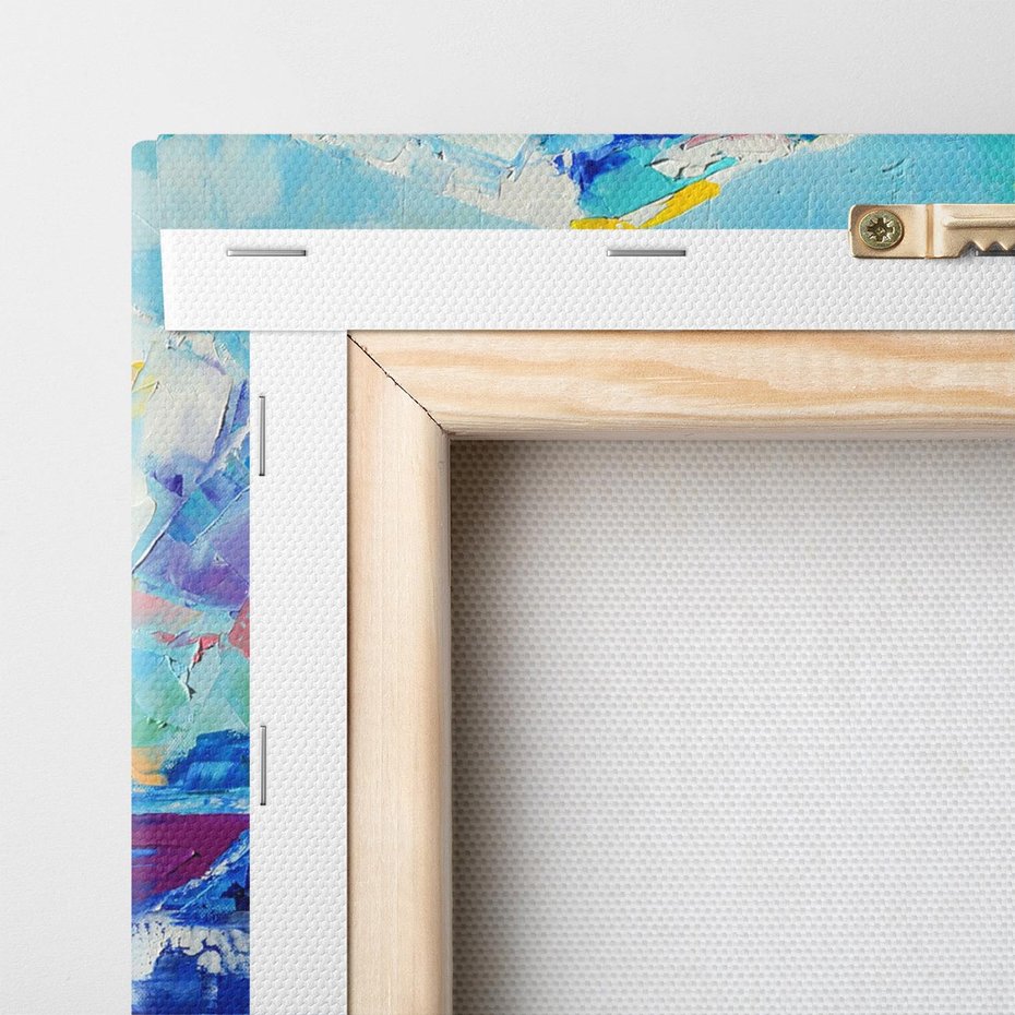 Obraz na płótnie 40x40 - Mistyka Górskich Marzeń - abstrakcja, pejzaż gór