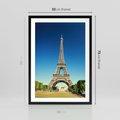 Plakat w ramie 50x70 - Ikoniczny symbol miasta - wieża, Eiffla - rama czarna
