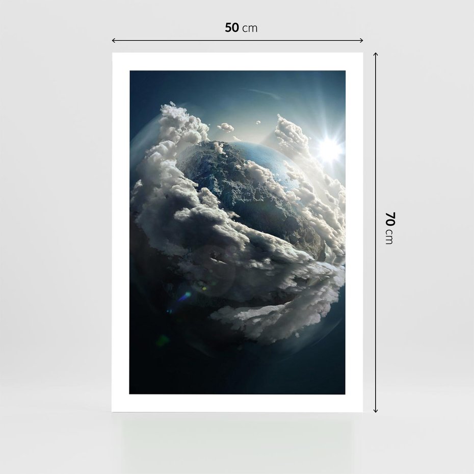 Plakat bez ramy 50x70 - Chmurowa aura nad horyzontem - atmosfera, chmury