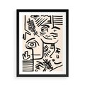 Plakat w ramie 50x70 - Ekspresyjne Odbicia Współczesności - abstrakcyjna grafika, minimalizm - rama czarna