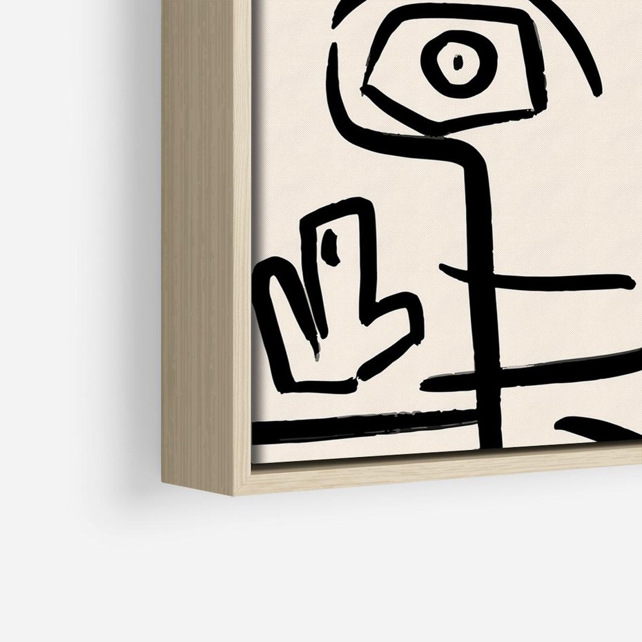 Obraz w ramie 80x80 - Ekspresyjne Odbicia Współczesności - abstrakcyjna grafika, minimalizm - rama drewno