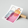 Plakat bez ramy 21x30 - Kolorowe Pastelowe Spektrum - kolorowe pastelowe plamy, rozmyte żywe kolory