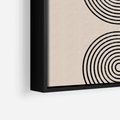Obraz w ramie 50x50 - Bezgraniczne Odbicia - abstrakcyjne linie, geometria - rama czarna