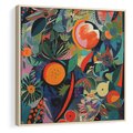 Obraz w ramie 80x80 - Echa Nietuzinkowych Wzorców - abstrakcyjny obraz olejny, jak picasso - rama drewno