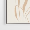 Obraz w ramie 80x120 - Formy Nowoczesności - minimalistyczny plakat, liście palmy - rama biała