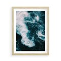Plakat w ramie 50x70 - Fale w Odcieniach Turkusu - ocean, fale - rama drewno