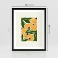 Plakat w ramie 40x50 - Świetliste Kwiaty Natury - kwiaty, nowoczesna grafika - rama czarna