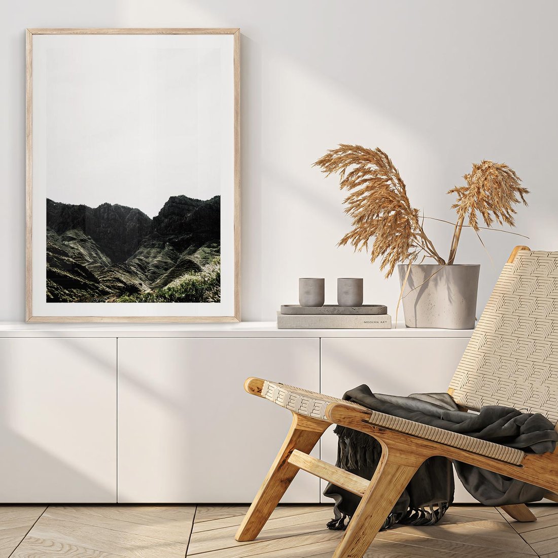 Plakat w ramie 40x50 - Górska Potęga - górski krajobraz, góry - rama drewno