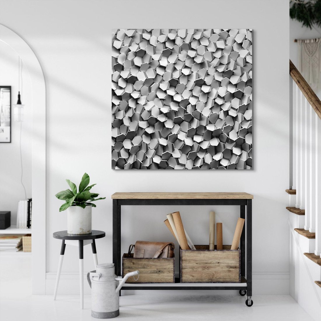 Obraz na płótnie 50x50 - Odkryj głębię sztuki - graficzne, 3D