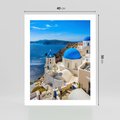 Plakat bez ramy 40x50 - Urokliwy widok na Santorini - Santorini, widok