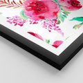 Plakat w ramie 50x70 - Delikatna Akwarela - kwiaty, akwarela - rama czarna