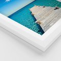 Plakat w ramie 30x40 - Letnie Morskie Uczucie - morze, pomost - rama biała