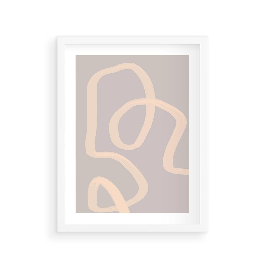 Plakat w ramie 30x40 - Nowoczesne Odbicia - minimalistyczny obraz, nowoczesny - rama biała