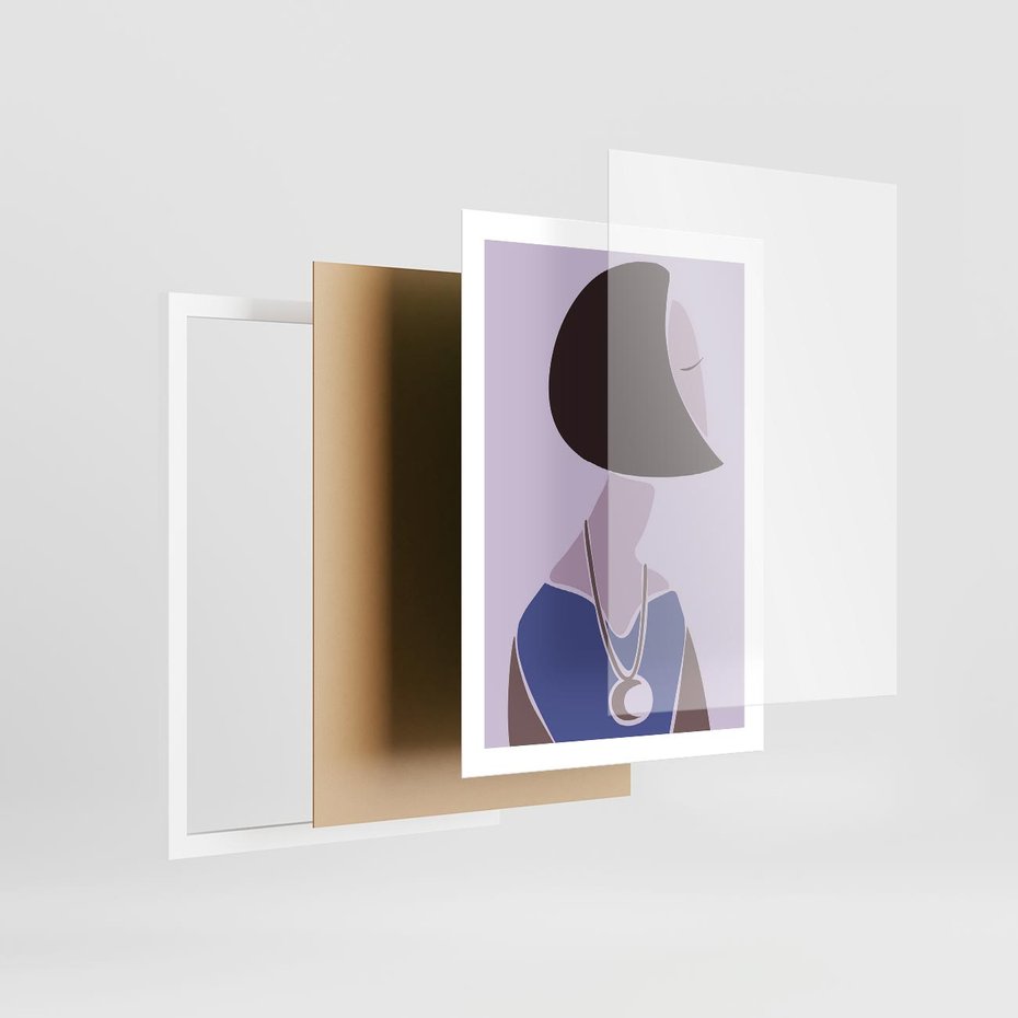 Plakat w ramie 50x70 - Kobieca Esencja - nowoczesny plakat, modern art - rama biała