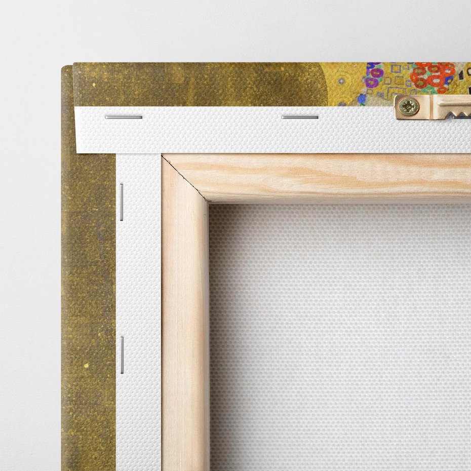 Obraz na płótnie 30x30 - "Pocałunek" (1907–1908) Gustav Klimt - Reprodukcja - reprodukcja, obraz na płótnie