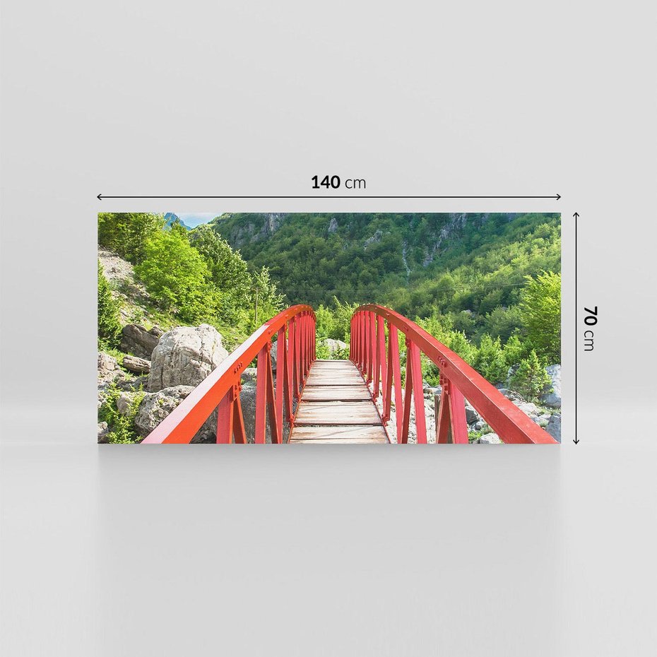 Obraz na płótnie 140x70 - Most do przygody - góry, most