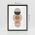 Plakat w ramie 30x40 - Geometryczna Abstrakcja - abstrakcja, nowoczesny obraz - rama czarna