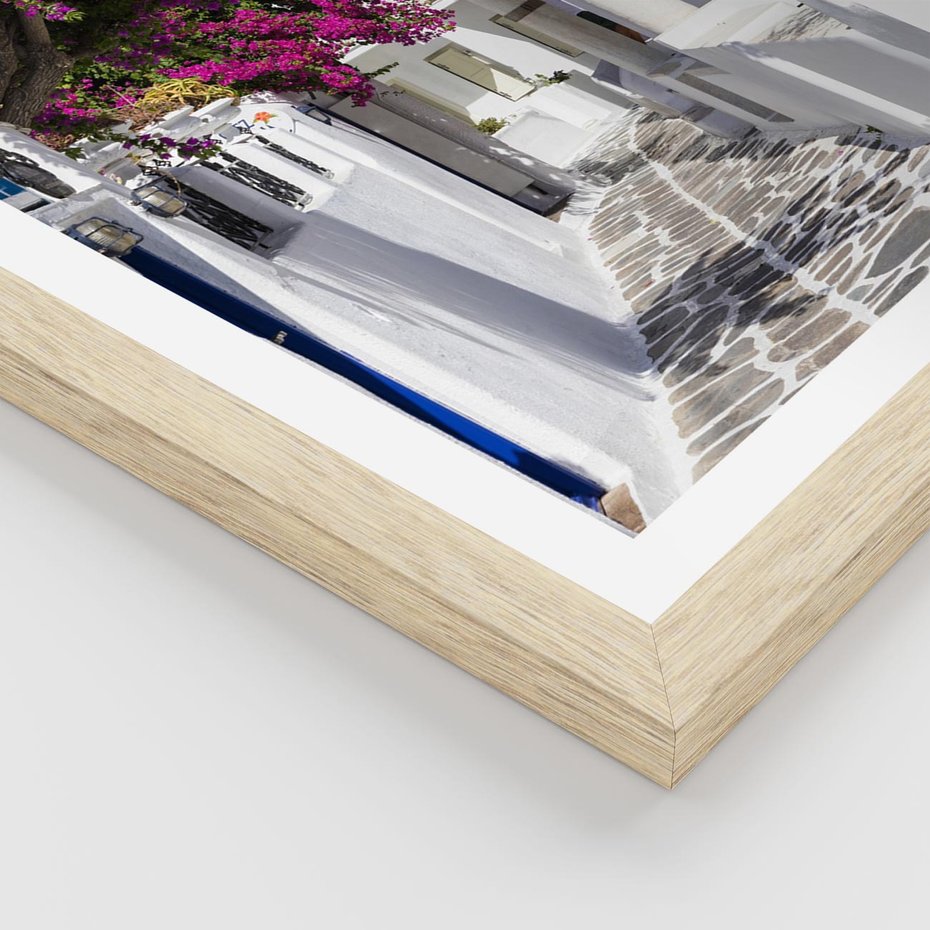 Plakat w ramie 40x50 - Mroczna Tajemnica - uliczka, perspektywa - rama drewno