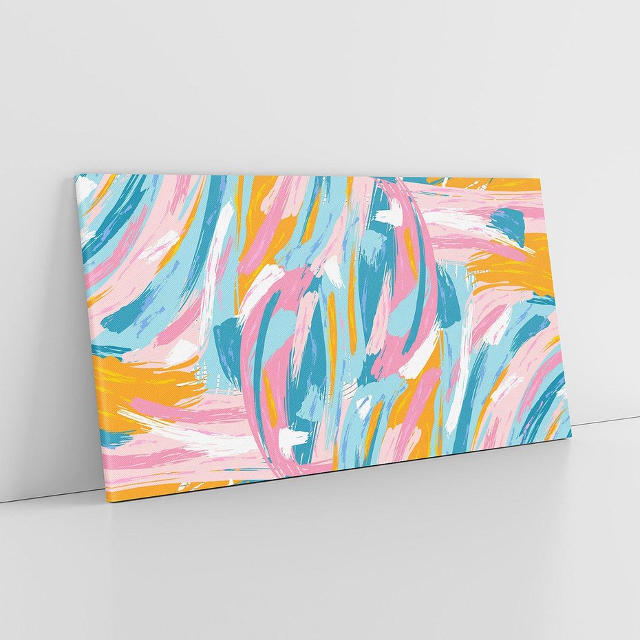 Obraz na płótnie 120x60 - Refleksje w krainie abstrakcji - abstrakcja, energiczne pociągnięcia pędzla