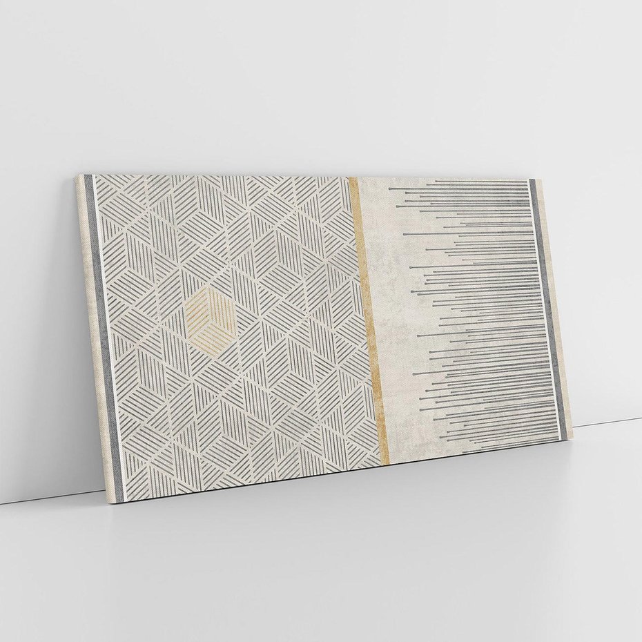 Obraz na płótnie 120x60 - Drobny Print Klasyki - geometryczne linie, styl mid century