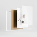 Zestaw obrazy w ramie 40x50 galeria - Kawa, kwiaty, minimalizm - rama biała