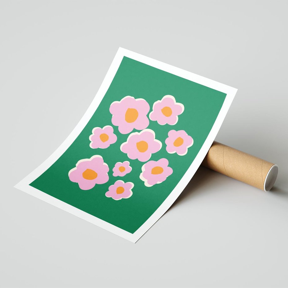 Plakat bez ramy 40x50 - Przenikające Refleksje - abstrakcyjny plakat, boho styl