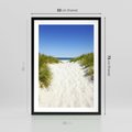 Plakat w ramie 50x70 - Relaks nad Morskimi Wzgórzami - plaża, wydmy - rama czarna