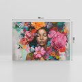 Obraz na płótnie 70x50 - Z Głową w Kwiatach - obraz olejny, sztuka nowoczesna
