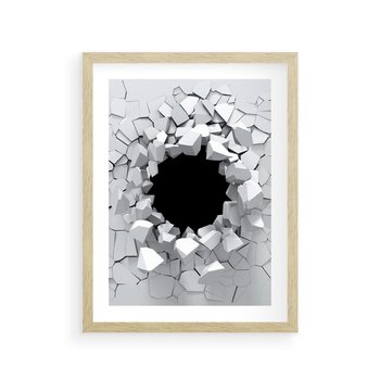 Plakat w ramie 40x50 - Nowoczesna Abstrakcja - grafika, nowoczesna - rama drewno