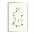 Obraz w ramie 70x100 - Migotliwa Symfonia - kobieta akt, minimalizm - rama biała