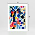 Plakat bez ramy 30x40 - Księga Akwarelowych Przeniknięć - abstrakcyjny obraz, różne kolorowe kształty