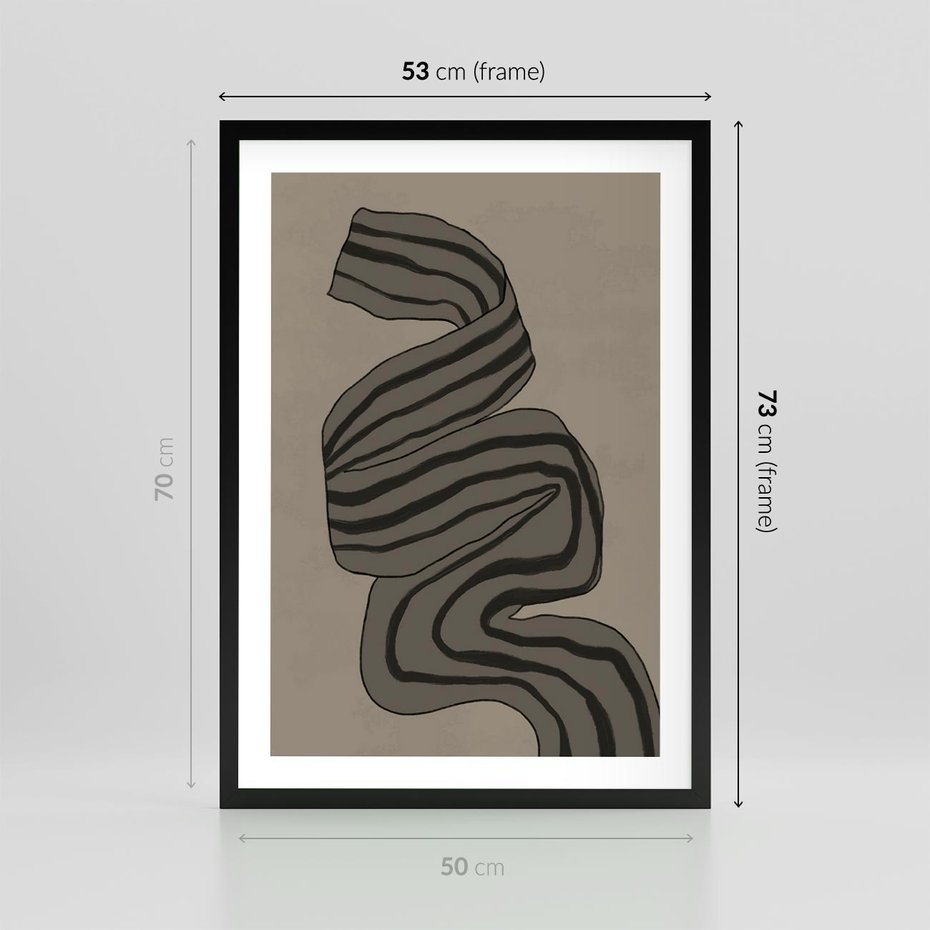 Plakat w ramie 50x70 - Niezwykłe Przesilenia - nowoczesna geometryczna sztuka, loftowe wnętrze - rama czarna