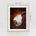 Plakat w ramie 40x50 - Magia pustynnego kanionu - pustynia, kanion - rama drewno