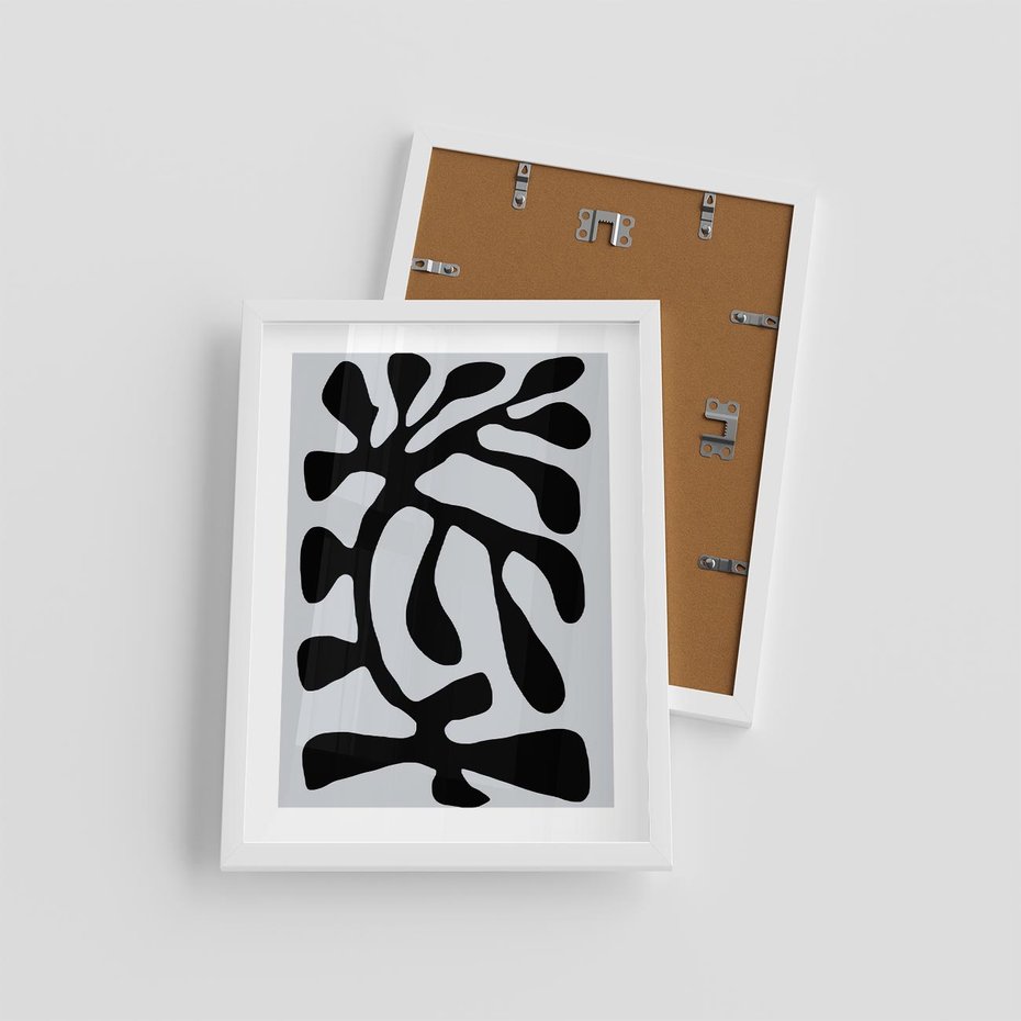 Plakat w ramie 30x40 - Przenikające Refleksje - matisse, sztuka nowoczesna - rama biała