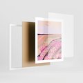 Plakat w ramie 40x50 - Harmonijny Świt - pastelowy krajobraz, nowoczesny plakat - rama biała