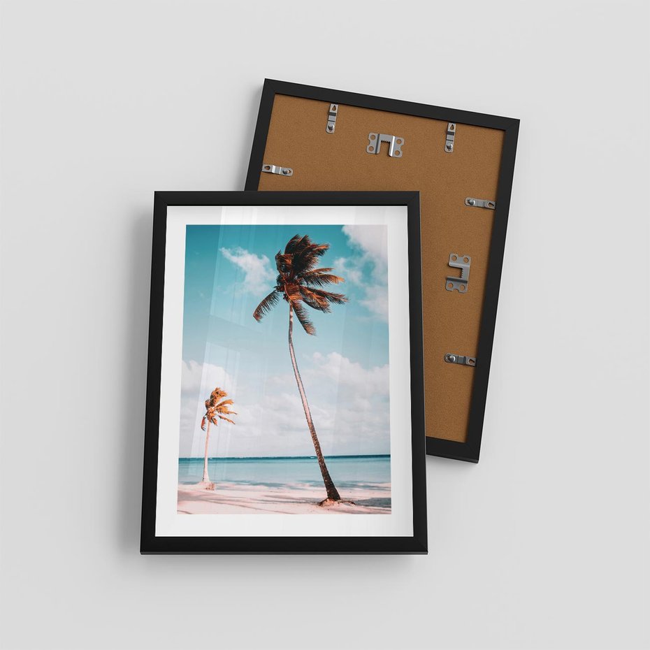 Plakat w ramie 30x40 - Raj na Ziemi - plaża, ocean - rama czarna