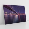 Obraz na płótnie 120x80 - Most w Nowym Jorku nocą - most, Nowy Jork