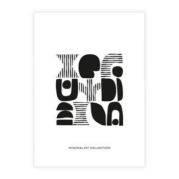 Plakat bez ramy 30x40 - Taniec Dziwacznych Kresek - minimalistyczny plakat, czarno biały