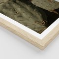Plakat w ramie 30x40 - Urok Egzotyki - kaktusy, boho - rama drewno