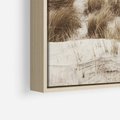 Obraz w ramie 50x70 - Nadmorskie Wydmy - fotografia, kolory sepii - rama drewno