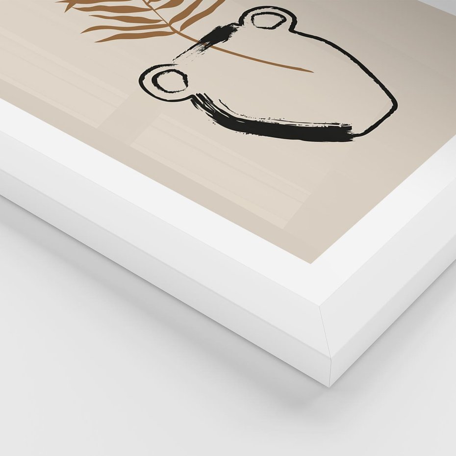 Plakat w ramie 30x40 - Wewnętrzne Opowieści - boho, nowoczesna sztuka - rama biała