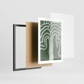 Plakat w ramie 30x40 - Inspirujące Zawiłości Zieleni - abstrakcyjny kształt, zielony plakat - rama czarna
