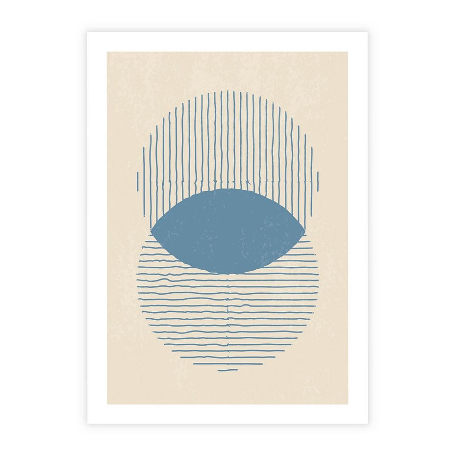 Plakat bez ramy 21x30 - Wnętrza Refleksji - geometryczne kształty, koła