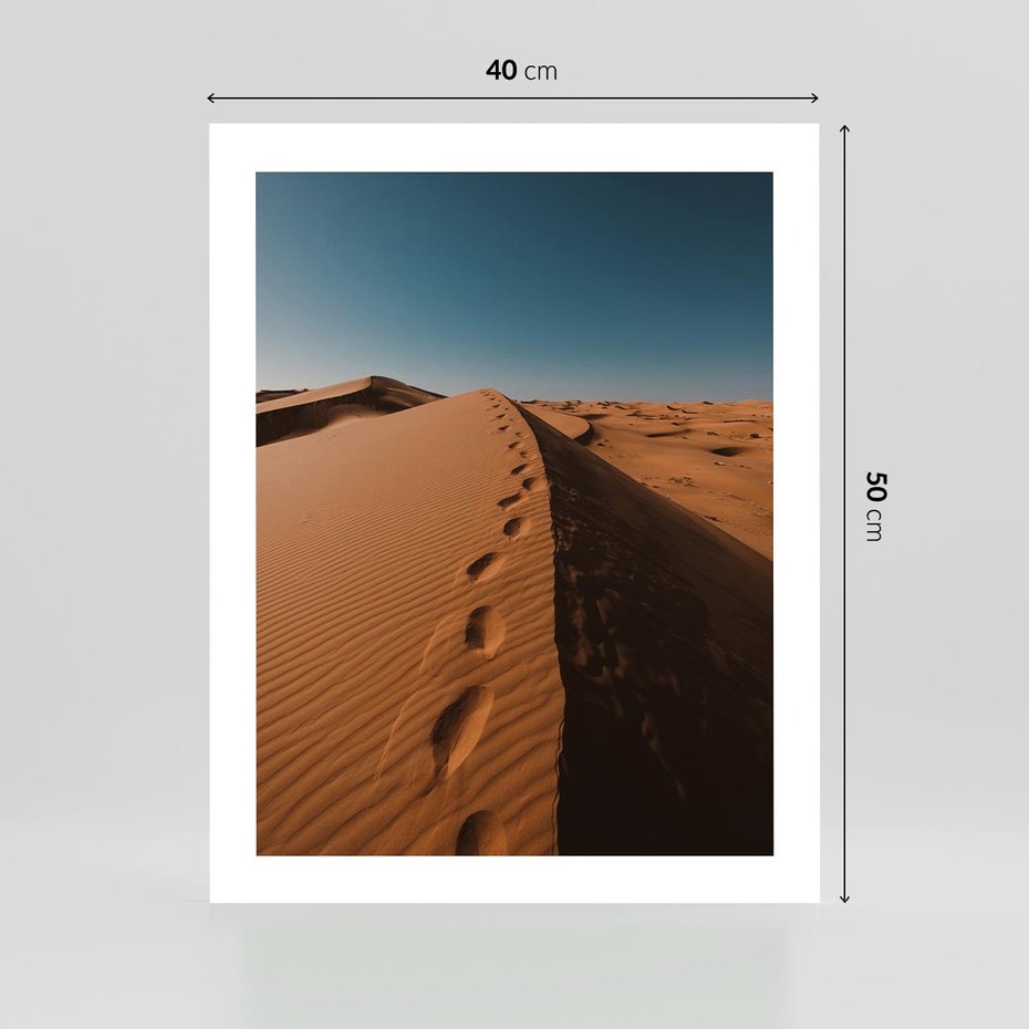 Plakat bez ramy 40x50 - Piasek pustyni w ogniu - pustynia, piasek